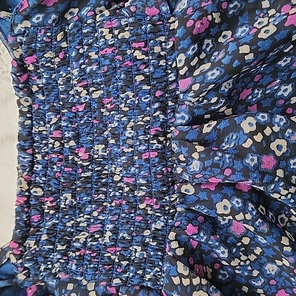 AMERICAN EAGLE OUTFITTERS Floral Blue Tiered Camisole - Picture 7 of 7